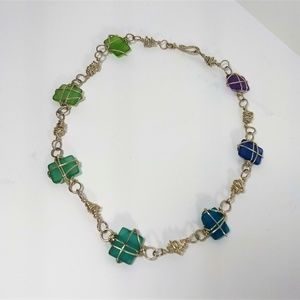 Beautiful Multi-colored Sea Glass Necklace